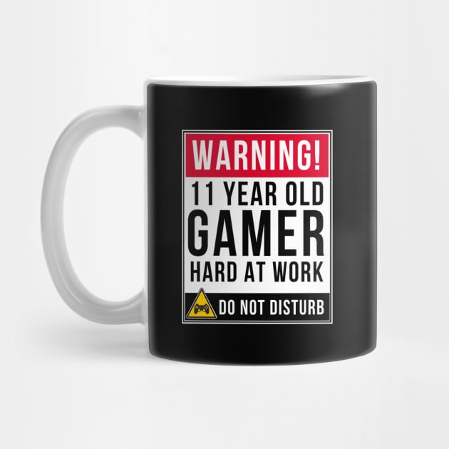 Warning 11 Year Old Gamer Hard At Work Do Not Disturb Gift Idea 11 Year Old 11 by giftideas